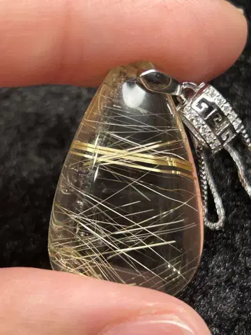 루틸 쿼츠 펜던트 목걸이 상자 없음