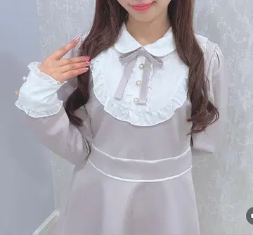 레이스 프릴 OP LIZLISA pium Honey Cinnamon