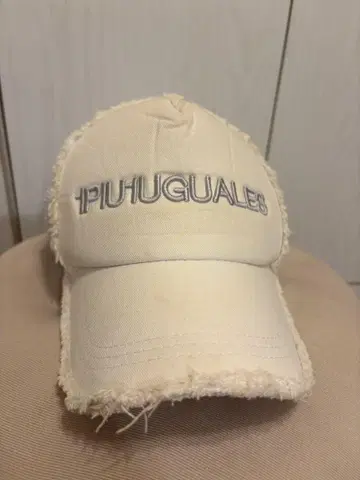[ 1PIU1UGUALE3 ] 프린지 장식 화이트 캡