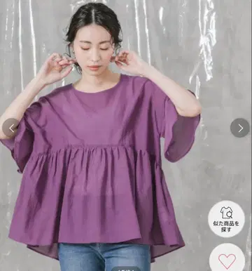 [ 새상품 ] 그레디 브릴리언트 코튼 쉬폰 개더 5부 소매 셔츠