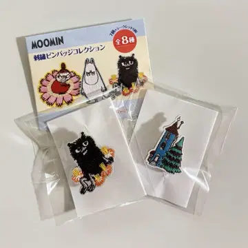 [ MOOMIN ] 무민 자수 핀 배지 컬렉션 스티키 집 집