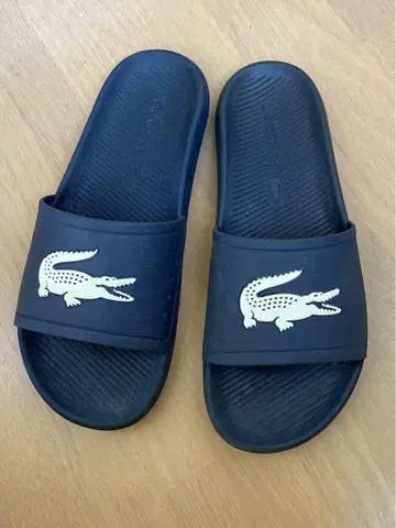LACOSTE 라코스테 샤워 샌들 네이비 입체 로고 중고 고품질!