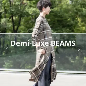 새상품급 데밀크 빔즈 체크 셔츠 원피스 노카라