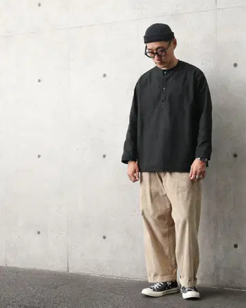 실물 새상품 데드스탁 러시아군 70s 헨리넥 BLACK 염색