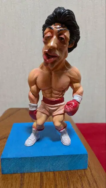 록키 실베스터 스탤론 레진 키트 피규어 파란 받침대 포함