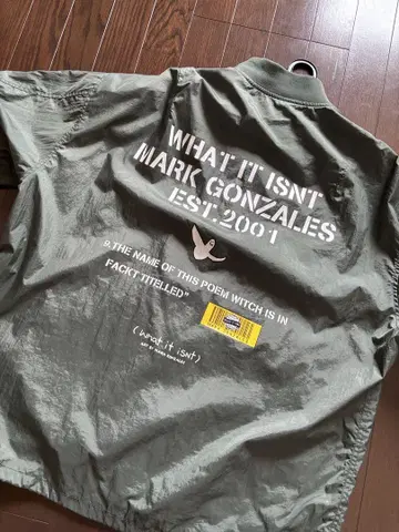 MARK GONZALES 봄버 자켓 올리브 그린