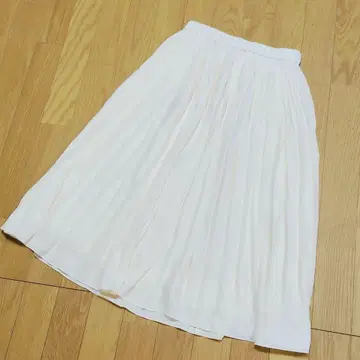 아나이 플리츠 스커트 플레어 안감 큐프라 아이보리 미사용품