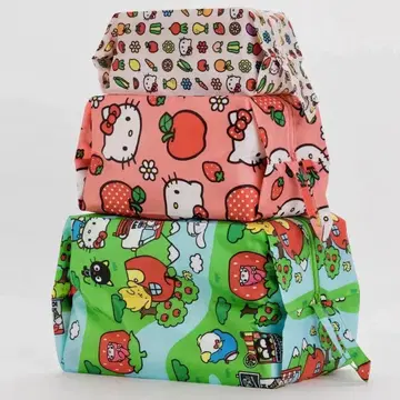새상품 BAGGU 파우치 세트 산리오 헬로키티 3D Zip Set