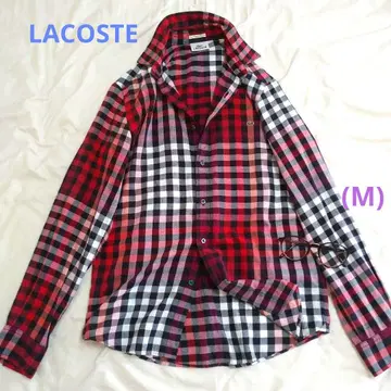 [ 컨디션 최상 ] LACOSTE 로고 체크 무늬 컬러풀 셔츠(M)