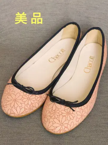 차코트 꽃무늬 플랫슈즈
