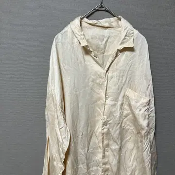 [ 하자품 ] 와코루 실크 100% 파자마 (M~L) 베이지 룸웨어 고급