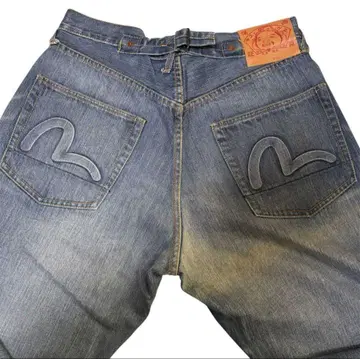EVISU 에비수 청바지 데님 인기 넓은 폭 W34