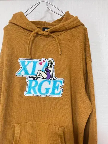 XLARGE 엑스라지 파일 로고 니트 후드티 L 사이즈