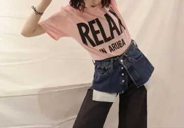 vintage 구제 의류 t셔츠 핑크 비비 vivie itimi