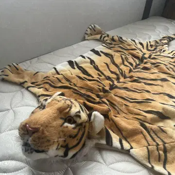 호랑이 디자인 봉제 인형 약 150cm 호랑이 카펫 인테리어 타이거