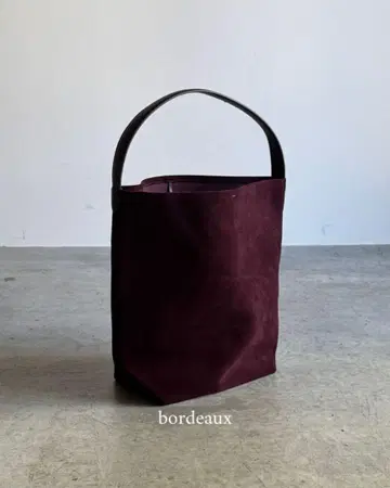 JISTORY ONE HANDLE SUEDE BAG bordeaux