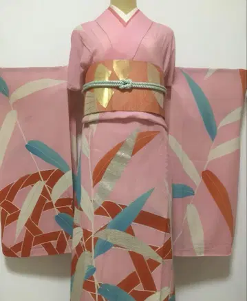 앤티크 기모노 여름 후리소데 코후리소데 명주 레어