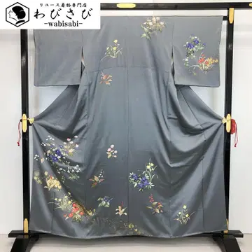 츠케사게 아름다운 사계절의 초화 무늬 손그림 금채 담색 K-3452