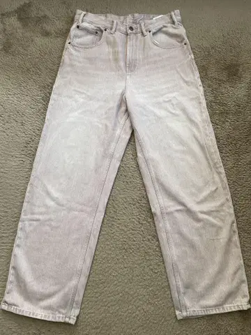즉완판 Zara 배기 핏 청바지 배기 데님 핑크 US32