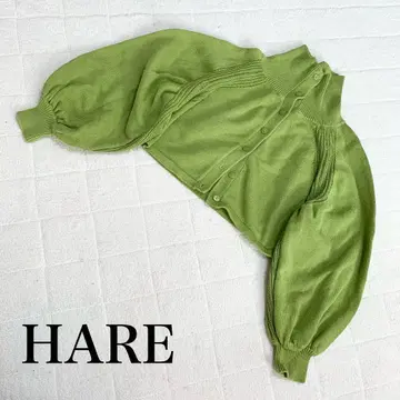 HARE 3way 볼륨 슬리브 숏 가디건