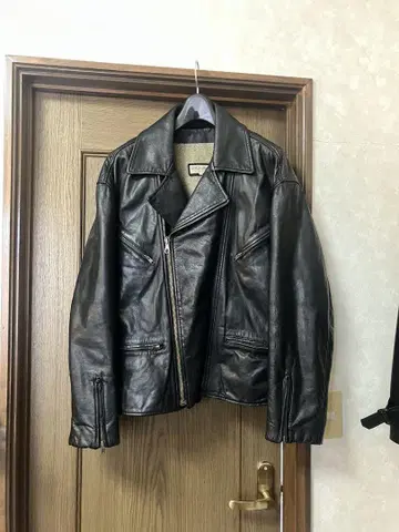 새상품급 giorgio armani 90s 라이더 자켓 고트스킨
