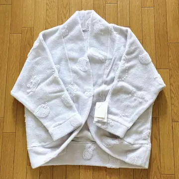 츠모리치사토 쓰리 룸웨어 볼레로풍 복슬복슬 가운 퍼플 M