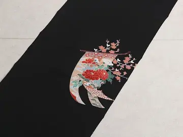 블랙 그림 겉옷 옷감 부채 C00283