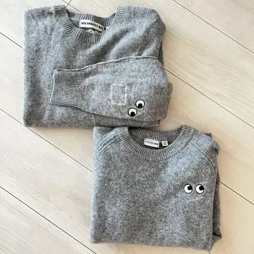 ANYA HINDMARCH 유니클로 니트 그레이 2개 세트