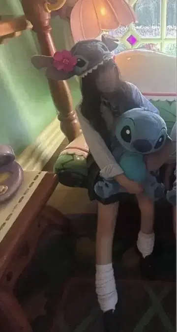 스티치 봉제 인형 모자