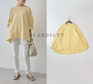 새상품 BEARDSLEY 비어즐리 뒷면 펄 도트 버튼 티셔츠