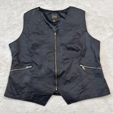 90s 올드! VENEZIA LEATHERS 가죽 베스트 2XL