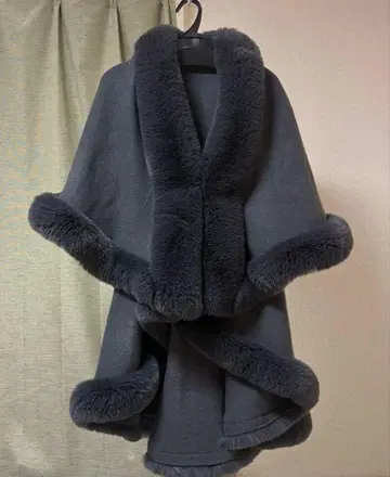 퍼 판초 그레이 프리 사이즈