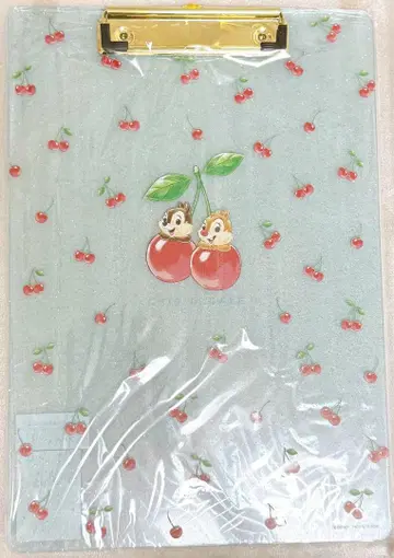 디즈니 스토어 바인더 클립보드 칩 앤 데일 체리