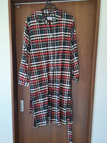 아놀드 파머 체크 무늬 롱 원피스