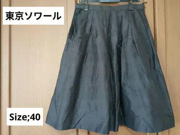 도쿄 소와르 플레어 스커트 실크