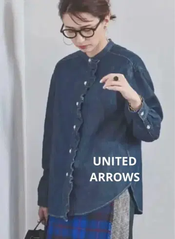 프릴 데님 셔츠