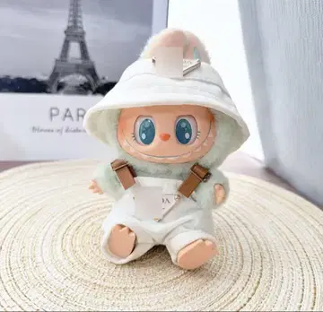 라부부 labubu 17cm 봉제 인형 옷 갈아입기 마스코트 화이트