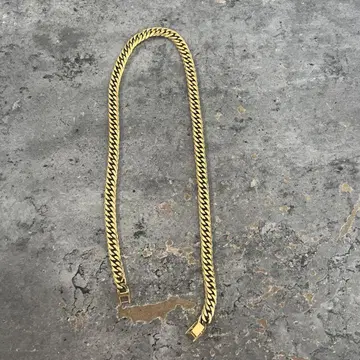 금 목걸이, 금속 알레르기 방지. 50cm 폭 8mm