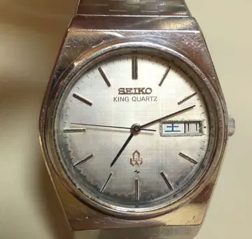 [ 작동품 ] SEIKO KING QUARTZ 남성용 손목시계 쿼츠 실버