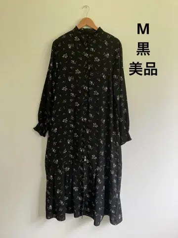 블랙 미니 꽃무늬 원피스 롱 원피스 부드러운 원피스 겉옷 루즈핏