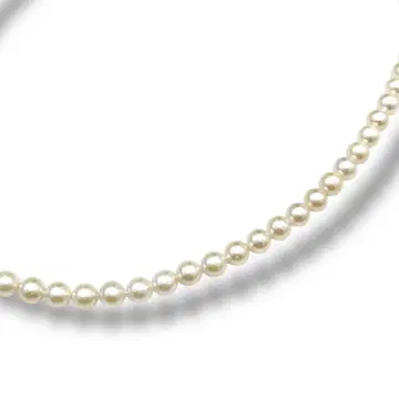 컨디션 최상 진주 펄 목걸이 5mm 관혼상제 세미 라운드 광택 강함