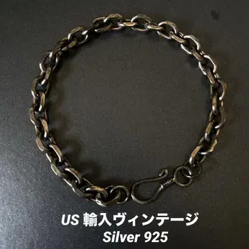 US 수입 실버 925 멕시칸 빈티지 체인 팔찌