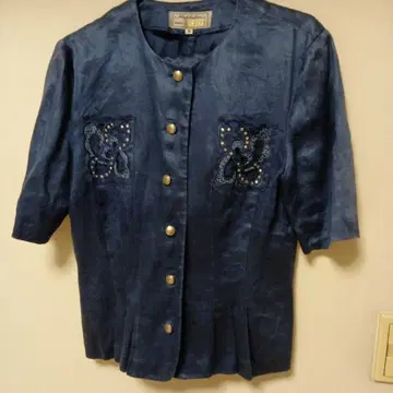 린넨 100% 네이비 컬러 수트