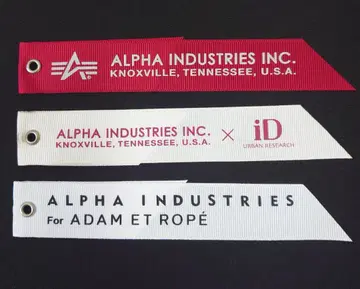 ALPHA INDUSTRIES 플라이트 리본 택 3종류