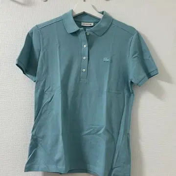 [ 미사용 새상품 ] LACOSTE 슬림핏 피케 셔츠 40 스카이블루