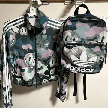 [ 새상품급 ] adidas 스마일 무늬 저지 + 백팩