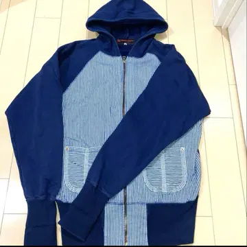 에비수 스트라이프 후드티 야마네 EVISU