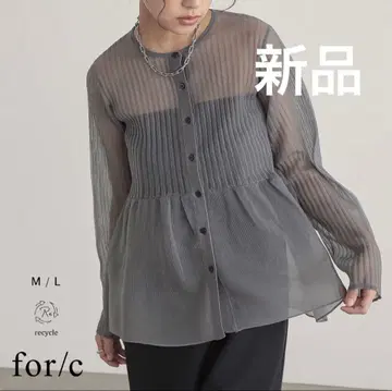 for/c 시어 리브 페플럼 가디건 시어 가디건 포씨