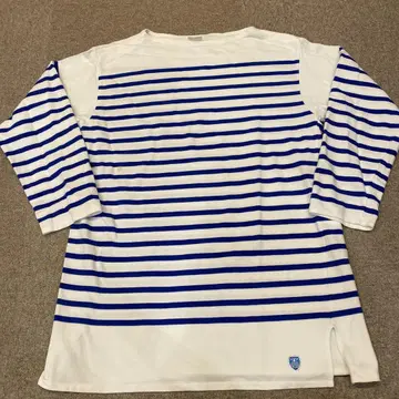 오르치발 빅 사이즈 White x Blue 바스크 셔츠 프랑스제