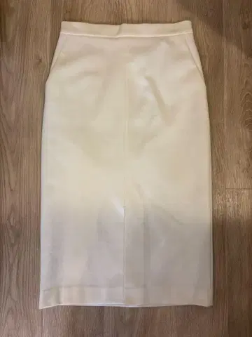 아이보리 타이트 스커트 지퍼